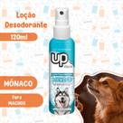 Colonia Loção Desodorante MONACO 120ml Perfume Pet e Ambientes Cães Gatos - Banho e Tosa