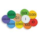Coloque os discos e defina produtos de aprendizagem essenciais com números decimais de 10 valores Coloque os discos e defina produtos de aprendizagem essenciais com números decimais de 10 valores
