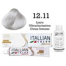 Coloração 12.11 Louro Ultraclaríssimo Cinza Intenso + Oxi 20 Vol Itallian Color