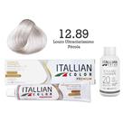 Coloração 12.89 Louro Ultraclaríssimo Pérola + Oxi 20 Vol Itallian Color
