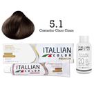 Coloração 5.1 Castanho Claro Cinza + Oxi 20 Vol Itallian Color