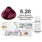 Coloração 6.26 Loiro Esc Viol Vm Marsala Plus + Oxi 20 Vol Itallian Color Coloração 6.26 Loiro Esc Viol Vm Marsala Plus + Oxi 20 Vol Itallian Color
