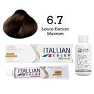 Coloração 6.7 Louro Escuro Marrom Oxi 06 Volumes 90ml Itallian Color Coloração 6.7 Louro Escuro Marrom Oxi 06 Volumes 90ml Itallian Color