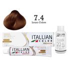Coloração 7.4 Louro Cobre + Oxi 20 Vol Itallian Color