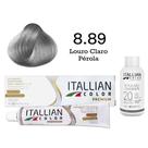 Coloração 8.89 Louro Claro Pérola + Oxi 20 Vol Itallian Color