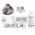 Coloração 9.89 Louro Claríssimo Pérola Oxi 06 Volumes 90ml Itallian Color