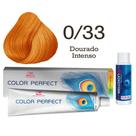 Coloração Color Perfect 0.33 Dourado Intenso Emulsão Oxi 30 Welloxon Wella