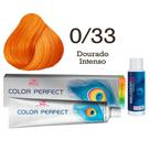 Coloração Color Perfect 0/33 Dourado Intenso + Ox 20 Wella