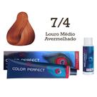 Coloração Color Perfect 7/4 Louro Médio Avermelhado + Oxi 20 Welloxon Wella Coloração Color Perfect 7/4 Louro Médio Avermelhado + Oxi 20 Welloxon Wella