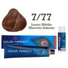 Coloração Color Perfect 7.77 Louro Médio Marrom Intenso Ox 20 Welloxon Wella Professionals