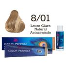 Coloração Color Perfect 8/01 Louro Claro Natural Acinzentado + Oxi 20 Welloxon Wella