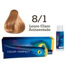 Coloração Color Perfect 8.1 Louro Claro Acinzentado Oxidante 20 Volumes Welloxon Wella
