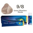Coloração Color Perfect 9.8 Louro Ultraclaro Pérola Emulsão Oxi 30 Welloxon Wella
