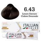 Coloração Itallian Color 6.43 Louro Escuro Cobre Dourado Coloração Itallian Color 6.43 Louro Escuro Cobre Dourado