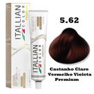 Coloração Itallian Premium Castanho Claro Vermelho Violeta 5.62 - 60g