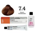 Coloração Majirel 7.4 Louro Acobreado + Emulsão Oxi 20 Vol. 75ml L'Oréal