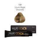 Coloração Profissional Felps Color Louro bege Dourado 7.31 - 60g