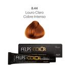 Coloração Profissional Felps Color Louro Claro Cobre Intenso 8.44 - 60g