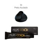 Coloração Profissional Felps Color Preto Azulado 1.1 - 60g