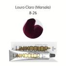 Coloração UnikColor 8-26 Louro Claro (Marsala) 50gr Gaboni Professional