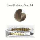 Coloração UnikColor 9-1 Louro Claríssimo Cinza 50gr Gaboni Professional