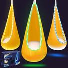 Columpio de cápsula LFSMVT con luces LED para niños, uso interior y exterior
