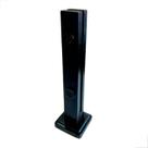 Coluna Torre Guarda Corpo Inox 2 Furos 300mm Base 40mm Preto