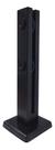 Coluna Torre Inox 30cm Preto Guarda Corpo Sacada Vidro 12mm 2 Furos