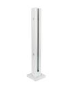 Coluna Torre Pinça Em Aço Inox Branco 40 cm Para Vidro