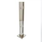 Coluna Torre Pinça Em Aço Inox Polido 40 cm Para Vidro