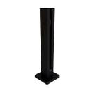 Coluna Torre Pinça Em Aço Inox Preto 30 Cm Para Vidro
