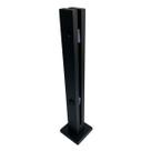 Coluna Torre Pinça Em Aço Inox Preto 40 Cm Para Vidro