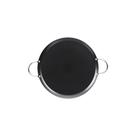 Comal IMUSA, antiaderente, redondo, de aço carbono, 28 cm com alças de metal