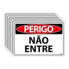 Comb 6 Placas De Sinalização Perigo Não Entre 30x20 Ecom IA - SP55 F9e