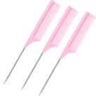 Comb Leinuosen Rat Tail Fiber Carbon Fiber, rosa resistente ao calor (pacote com 3)