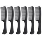 Comb WEXNECOWKZ Wide Tooth Carbon Fiber para cuidados com os cabelos (6 unidades)