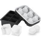 Combinação 2 em 1 de bandejas Ice Cube Trays VEVOR com esfera e quadrado de silicone