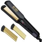 Combinação de crimpador e chapinha Hot Tools Professional em ouro 24K Combinação de crimpador e chapinha Hot Tools Professional em ouro 24K