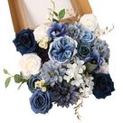 Combinação de flores artificiais LITOYNAN Dusty Blue Roses Silk