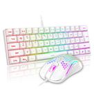 Combinação de teclado e mouse para jogos RedThunder 60% RGB branco Combinação de teclado e mouse para jogos RedThunder 60% RGB branco