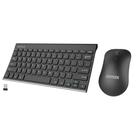 Combinação de teclado e mouse sem fio Arteck 2.4G, teclado ultracompacto e fino de aço inoxidável de tamanho completo e mouse ergonômico para computador/desktop/PC/laptop e bateria recarregável embutida para Windows 10/8/7