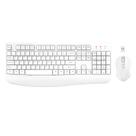 Combinação de teclado e mouse sem fio EDJO Full-Size White