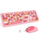 Combinação de teclado e mouse sem fio KNOWSQT Pale Pink Combinação de teclado e mouse sem fio KNOWSQT Pale Pink