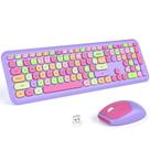 Combinação de teclado e mouse sem fio KNOWSQT Pale Purple Combinação de teclado e mouse sem fio KNOWSQT Pale Purple