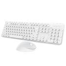 Combinação de teclado e mouse sem fio Kootop Cute White 104 teclas