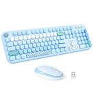 Combinação de teclado e mouse sem fio MOFII cor azul pálido