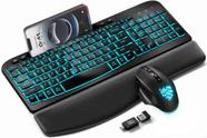 Combinação de teclado e mouse sem fio SABLUTE Ergonomic Black