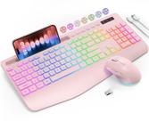 Combinação de teclado e mouse sem fio SABLUTE KL3 PRO Pink