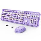 Combinação de teclado e mouse sem fio SkyGive Ergonomic Purple