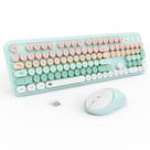 Combinação de teclado e mouse sem fio TKVPJYYI Retro em tamanho real